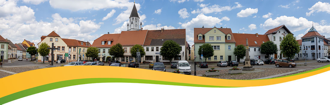 Stadtansicht Wittichenau mit Marktplatz